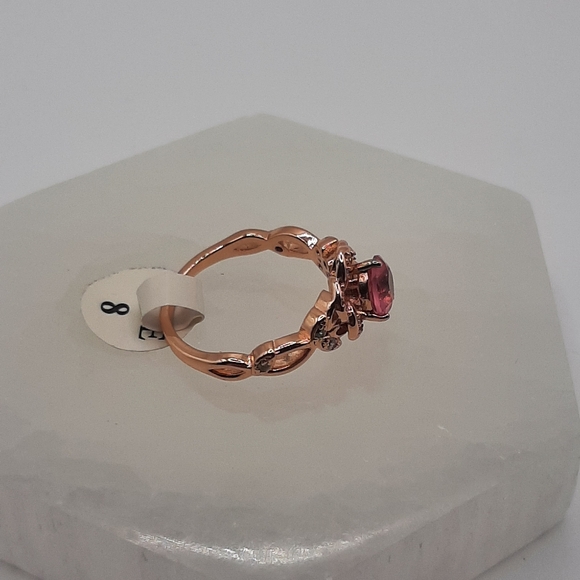 R875 Pink Flower Ring Plated - Fragrant Jewels - Picture 6 of 7